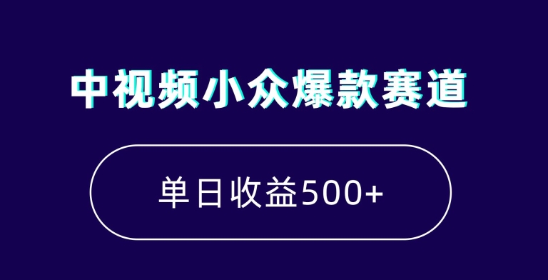 中视频小众爆款赛道，7天涨粉5万+，小白也能无脑操作，轻松月入上万【揭秘】-如意资源库