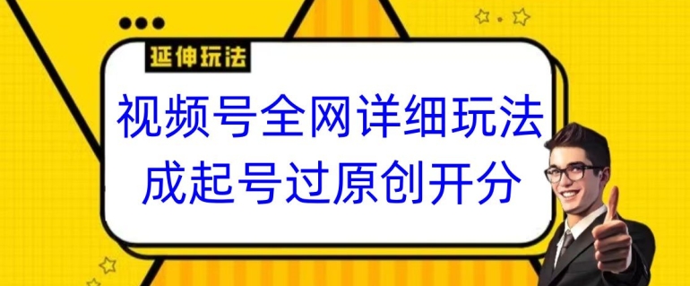 视频号全网最详细玩法，起号过原创开分成，单号日入300+【揭秘】-如意资源库