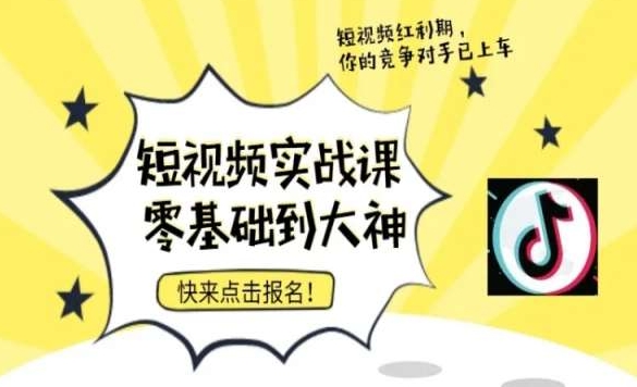 短视频零基础落地实操训练营，短视频实战课零基础到大神-如意资源库
