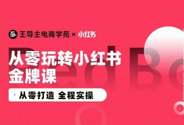 王导主·小红书电商运营实操课，​从零打造  全程实操-如意资源库