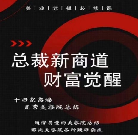 总裁新商道(美业老板必修课)，通俗易懂的美容院总结，解决美容院各种疑难杂症-如意资源库