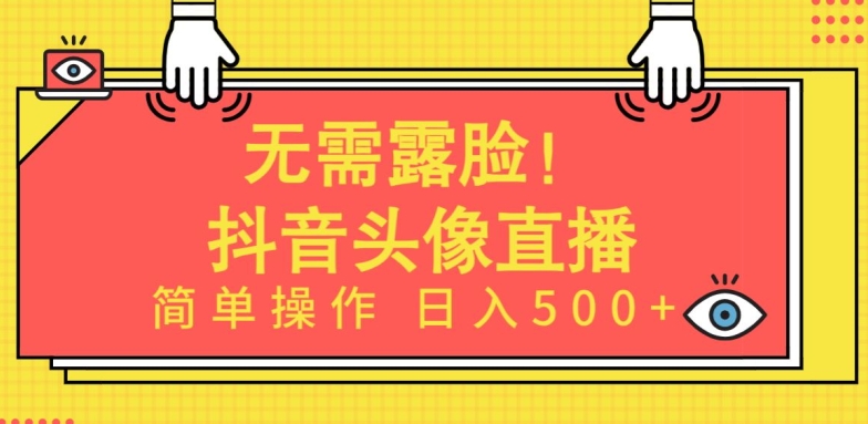 无需露脸，Ai头像直播项目，简单操作日入500+【揭秘】-如意资源库
