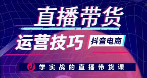 直播带货运营技巧，学实战的直播带货课-如意资源库