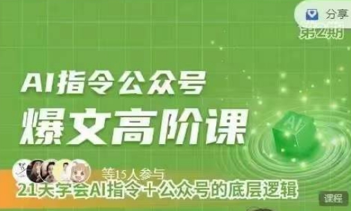 Ai指令公众号高阶课，学会ai指令+公众号的底层逻辑-如意资源库