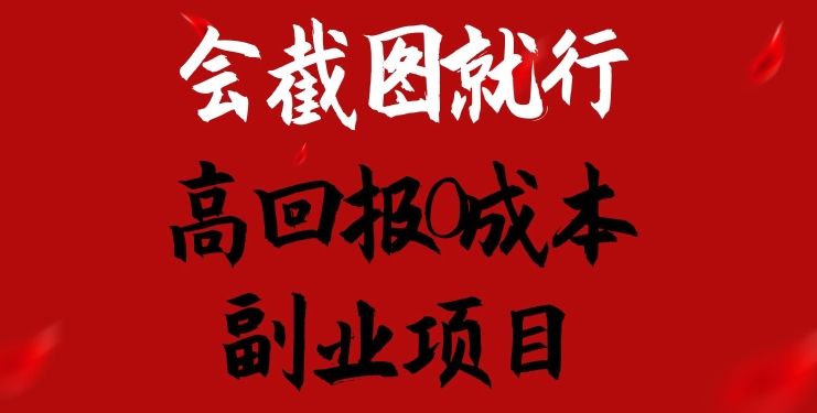会截图就行，高回报0成本副业项目，卖离婚模板一天1.5k+【揭秘】-如意资源库