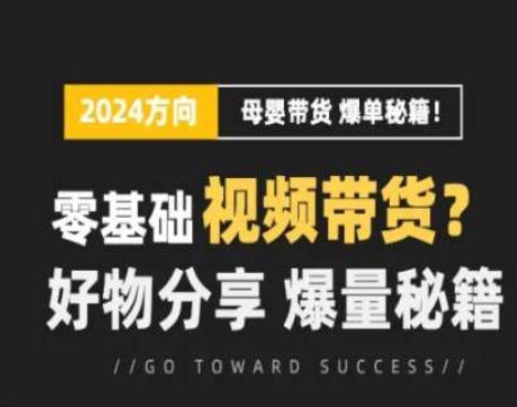 短视频母婴赛道实操流量训练营，零基础视频带货，好物分享，爆量秘籍-如意资源库