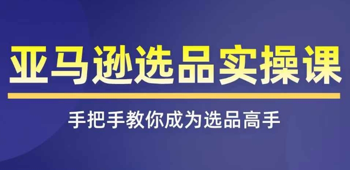 亚马逊选品实操课程，快速掌握亚马逊选品的技巧，覆盖亚马逊选品所有渠道-如意资源库