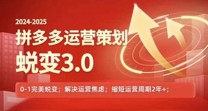 2024-2025拼多多运营策略蜕变3.0，0~1完美蜕变，解决信息焦虑-如意资源库