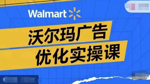 沃尔玛广告优化实操课，广告报告实操讲解，广告如何提高转化和ROAS等-如意资源库