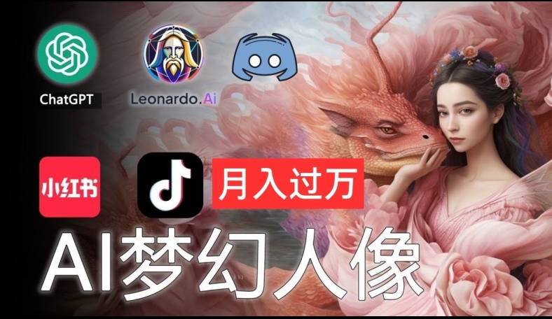 AI摄影梦幻人像：零基础也能月入过万的秘密【揭秘】-如意资源库