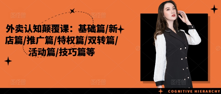 外卖认知颠覆课：基础篇/新店篇/推广篇/特权篇/双转篇/活动篇/技巧篇等-如意资源库