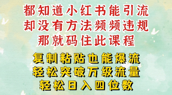 小红书靠复制粘贴一周突破万级流量池干货，以减肥为例，每天稳定引流变现四位数【揭秘】-如意资源库
