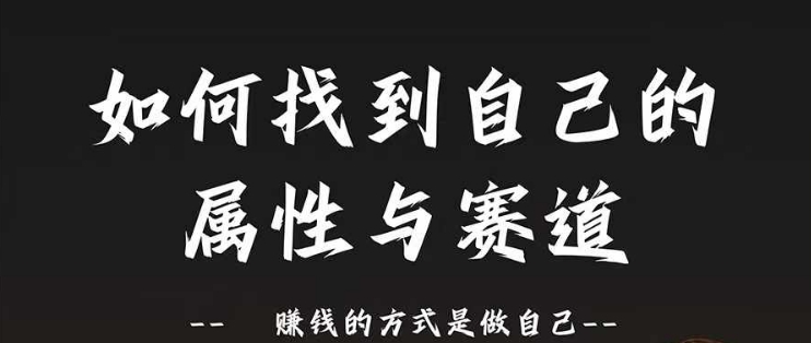 赛道和属性2.0：如何找到自己的属性与赛道，赚钱的方式是做自己-如意资源库