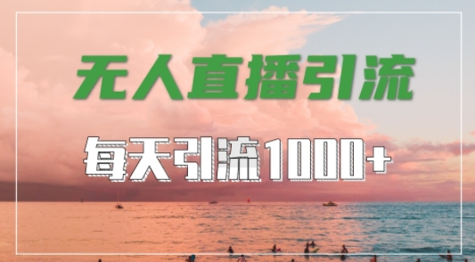 抖音快手视频号全平台通用，无人直播引流法，超暴力引流1000+高质量精准创业粉【揭秘】-如意资源库