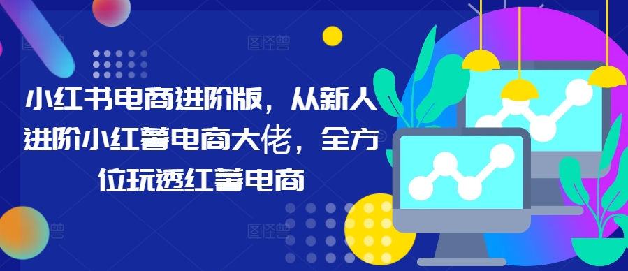 小红书电商进阶版，从新人进阶小红薯电商大佬，全方位玩透红薯电商-如意资源库