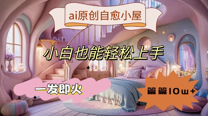 ai原创治愈小屋，小白也能轻松上手，一发即火，篇篇10w+【揭秘】-如意资源库