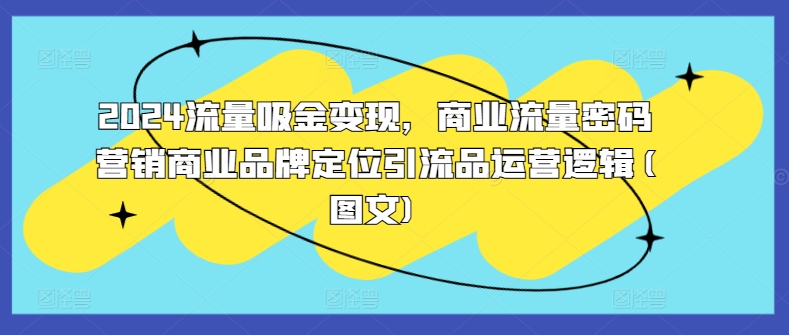 2024流量吸金变现，商业流量密码营销商业品牌定位引流品运营逻辑(图文)-如意资源库