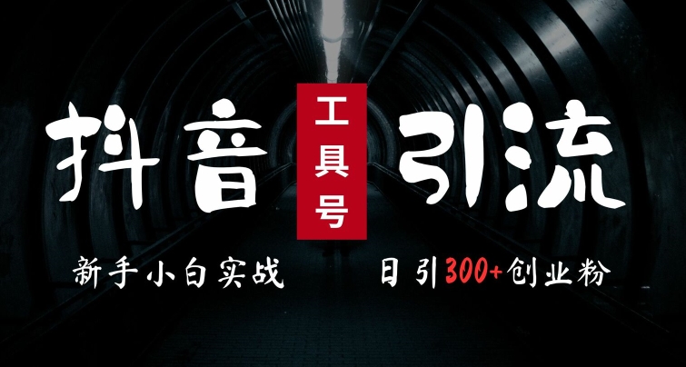 2024最新抖音工具号引流玩法，高效日引300+创业粉，当天变现5k，小白也可成为实战高手-如意资源库