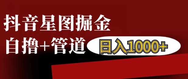 抖音星图掘金自撸，可以管道也可以自营，日入1k【揭秘】-如意资源库