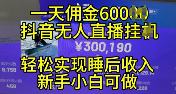 2024年11月抖音无人直播带货挂JI，小白的梦想之路，全天24小时收益不间断实现真正管道收益【揭秘】-如意资源库