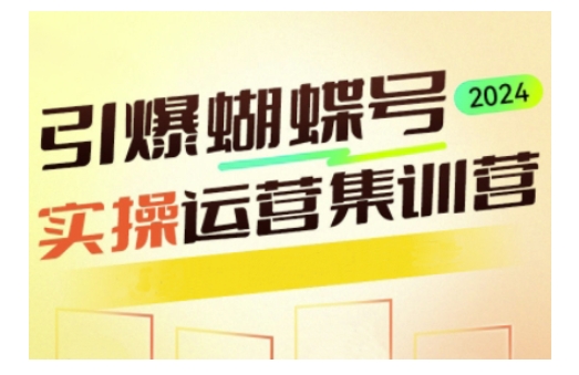 引爆蝴蝶号实操运营，助力你深度掌握蝴蝶号运营，实现高效实操，开启流量变现之路-如意资源库
