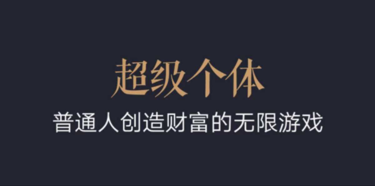 超级个体：2024-2025翻盘指南，普通人创造财富的无限游戏-如意资源库