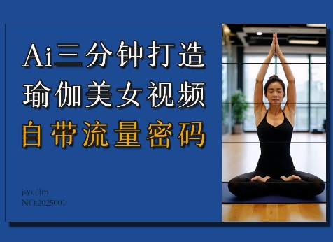 Ai3分钟打造瑜伽美女视频，自带流量密码-如意资源库