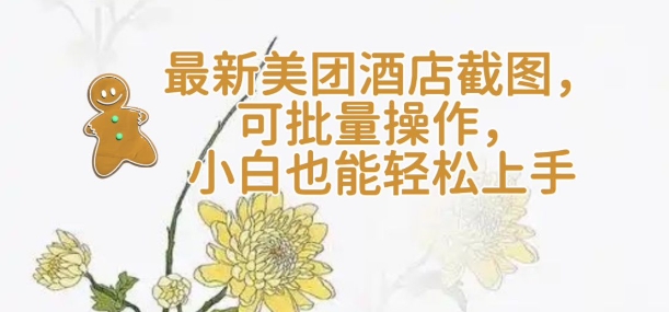 【轻云】最新美团酒店截图，可批量操作，小白也能轻松上手-如意资源库