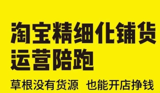 淘宝精细化铺货运营陪跑(部分更新至2025)，草根没有货源 也能开店挣钱-如意资源库