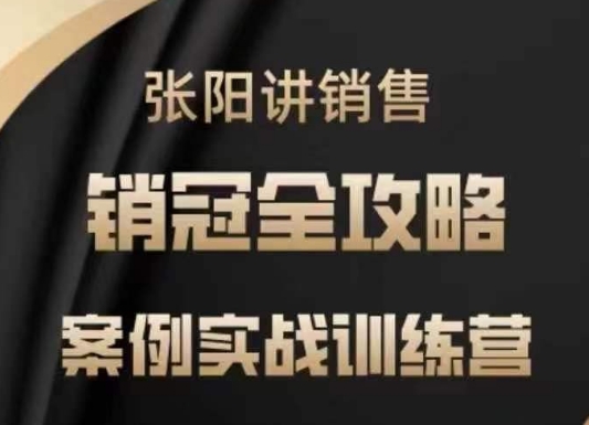 张阳讲销售实战训练营，​案例实战训练，销冠全攻略-如意资源库