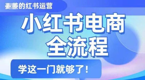小红书电商全流程，精简易懂，从入门到精通，学这一门就够了-如意资源库