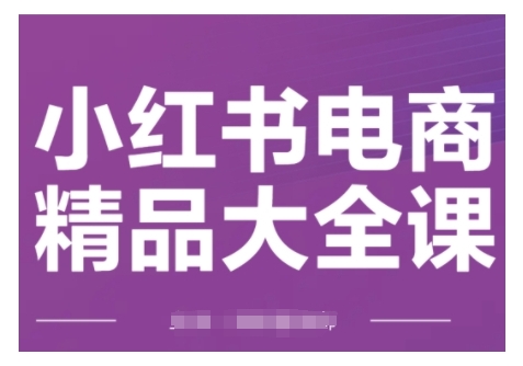 小红书电商精品大全课，快速掌握小红书运营技巧，实现精准引流与爆单目标，轻松玩转小红书电商(更新2月)-如意资源库