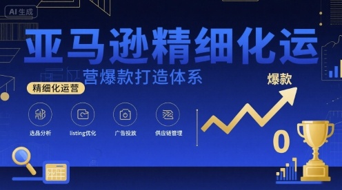 亚马逊精细化运营爆款打造体系，视频课+全套资料文档-如意资源库