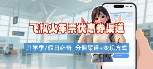 学生党必看！机票火车票优惠券申请渠道 + 项目打法，开学季节日速存-如意资源库