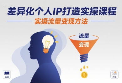 差异化个人IP打造实操课程，实操流量变现方法-如意资源库