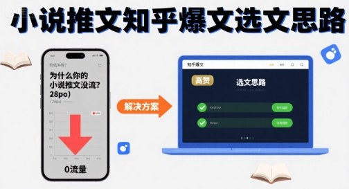 为什么你的小说推文没流量？小说推文知乎爆文选文思路-如意资源库
