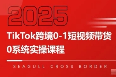 TikTok跨境0-1短视频带货，系统拆解TikTok跨境带货全链路，实现跨境可持续盈利-如意资源库
