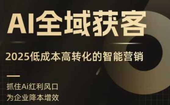 AI全域获客实训营，2025低成本高转化的智能营销，精准找客，高效营销-如意资源库
