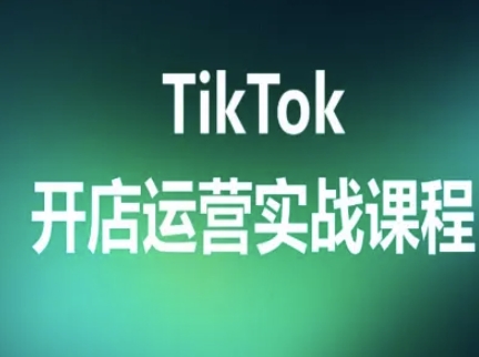 TikTok开店运营实战课程，TK跨境电商实操全流程-如意资源库