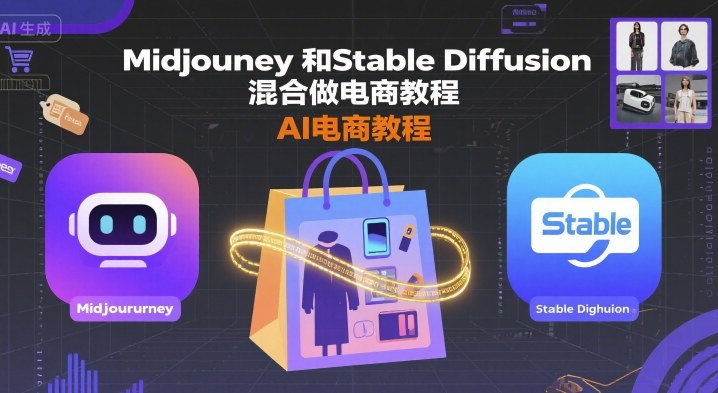 Midjourney和Stable Diffusion混合做电商教程-ai电商教程-如意资源库