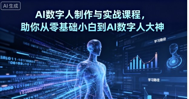 AI数字人制作与实战课程，助你从零基础小白到AI数字人大神-如意资源库
