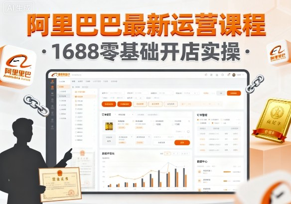 阿里巴巴最新运营课程，1688零基础开店实操-如意资源库