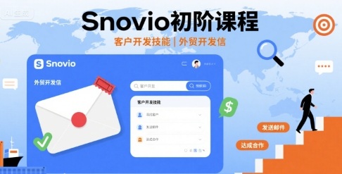 Snovio初阶课程，客户开发技能，外贸开发信-如意资源库