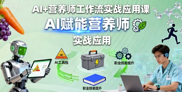 AI+营养师工作流实战应用课，AI赋能营养师-如意资源库