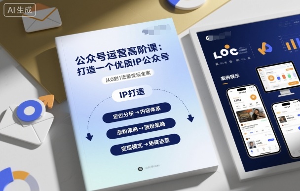 公众号运营高阶课，打造一个优质IP公众号-如意资源库