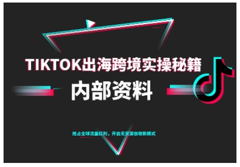 TikTok跨境电商0-1搭建运营，TK出海跨境实操秘籍（10月更新）-如意资源库