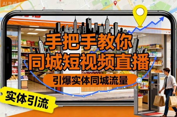 手把手教你同城短视频直播，引爆实体同城流量-如意资源库