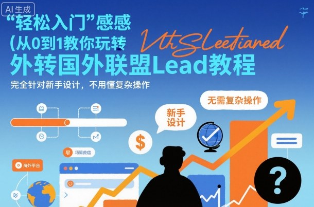 国外联盟賺美刀项目，从0到1教你玩转国外联盟Lead教程，纯新手可操作性100%-如意资源库