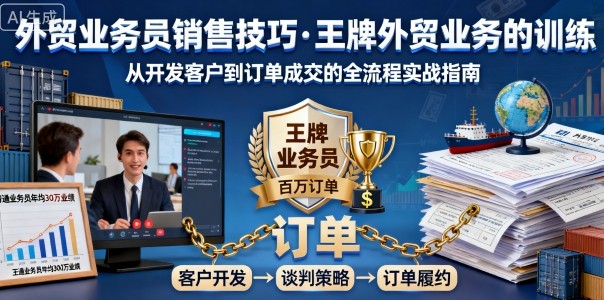 外贸业务员销售技巧，王牌外贸业务的训练-如意资源库