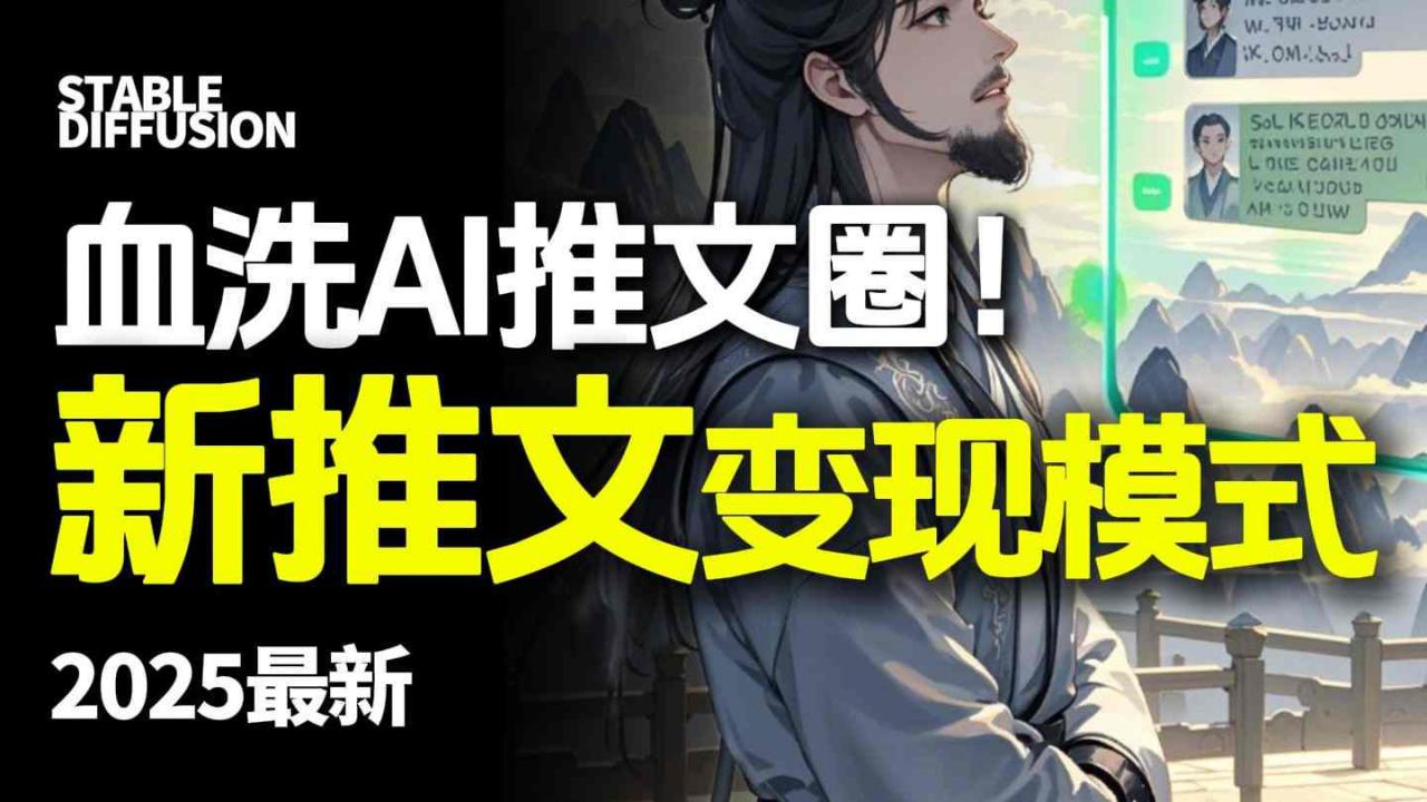 最新AI动态电影漫画小说推文，全流程实操教学，小白也能月入1W+-如意资源库